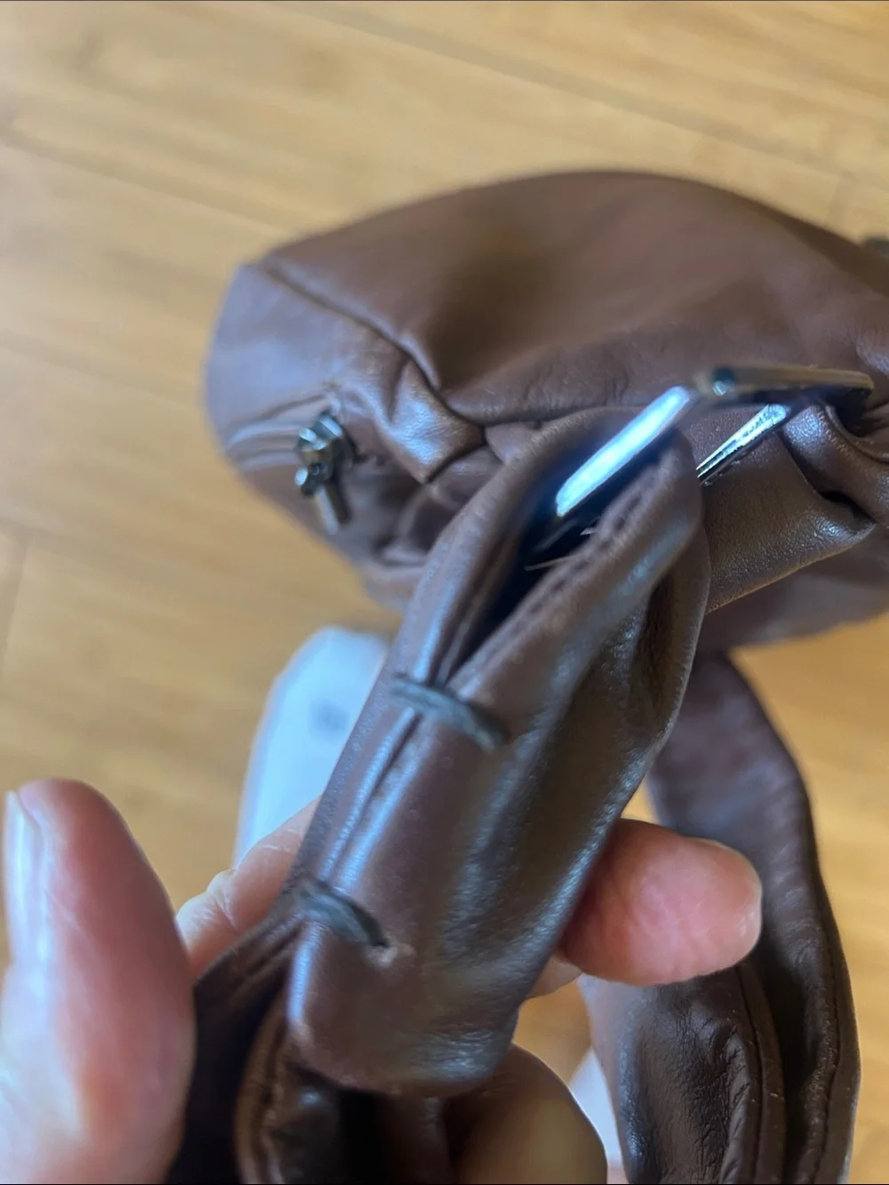 Women's Brown Leather Sling Backpack - Casual Everyday Carry